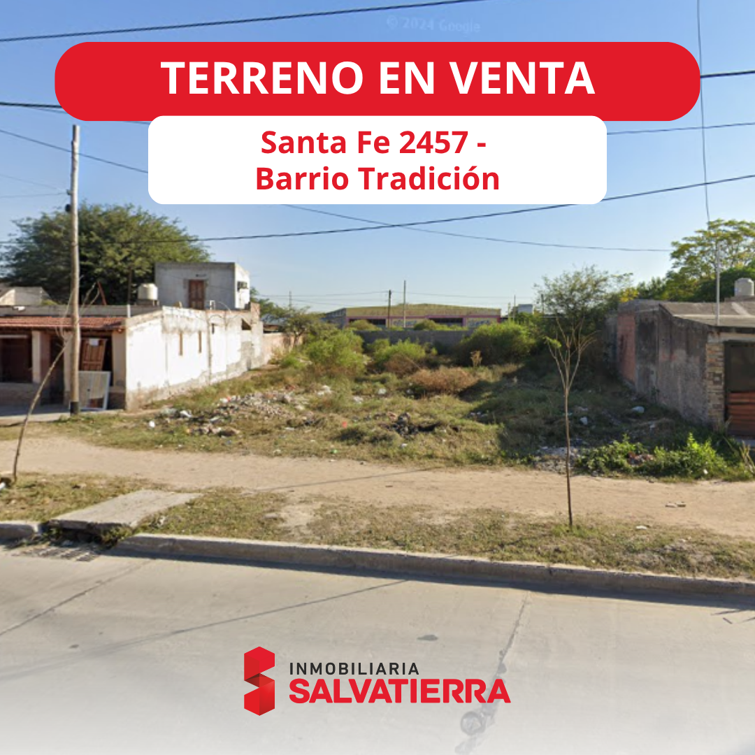 Vta. Lote Zona Sur. s/ calle Santa Fe proximo a Avenida Solis.